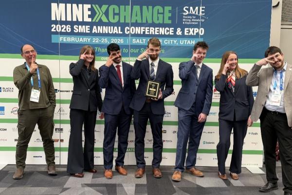 Winning student design team with faculty 