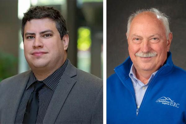 Headshots of Berry and Sanderson