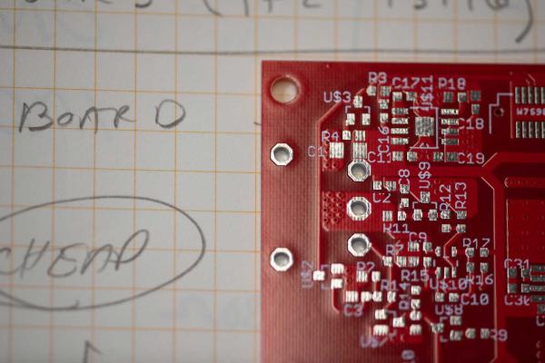 Close up of circuit board