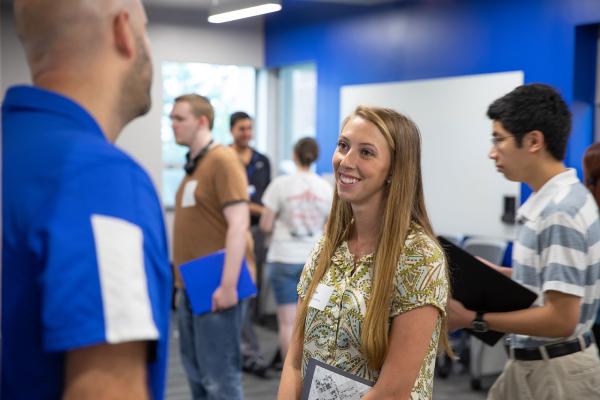 Students conversing