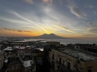 Image of Mt. Vesuvius at sunrise. Photo courtesy of Christy Chapman, EduceLab