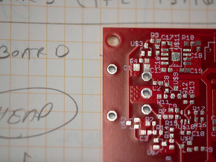 Close up of circuit board