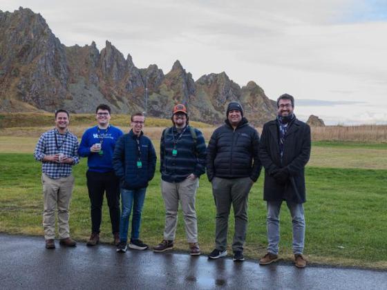 UK students and faculty gather in Norway to prepare their payload for NASA’s GHOST mission. From left: Alexander Barrera, Eric Adams, Carson Brown, Cannon Shields, Savio Poovathingal and Alexandre Martin. UK students and faculty gather in Norway to prepare their payload for NASA’s GHOST mission. From left: Alexander Barrera, Eric Adams, Carson Brown, Cannon Shields, Savio Poovathingal and Alexandre Martin. 