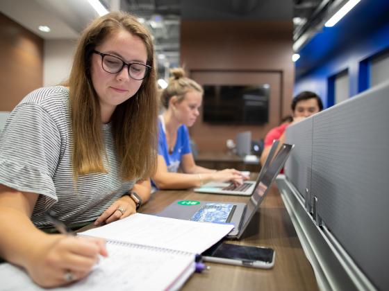 Students studying in the Center for Student Success