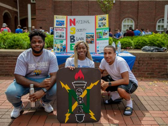 NSBE students at student organization fair